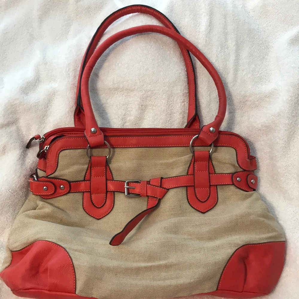 Canvas and Coral shoulder bag